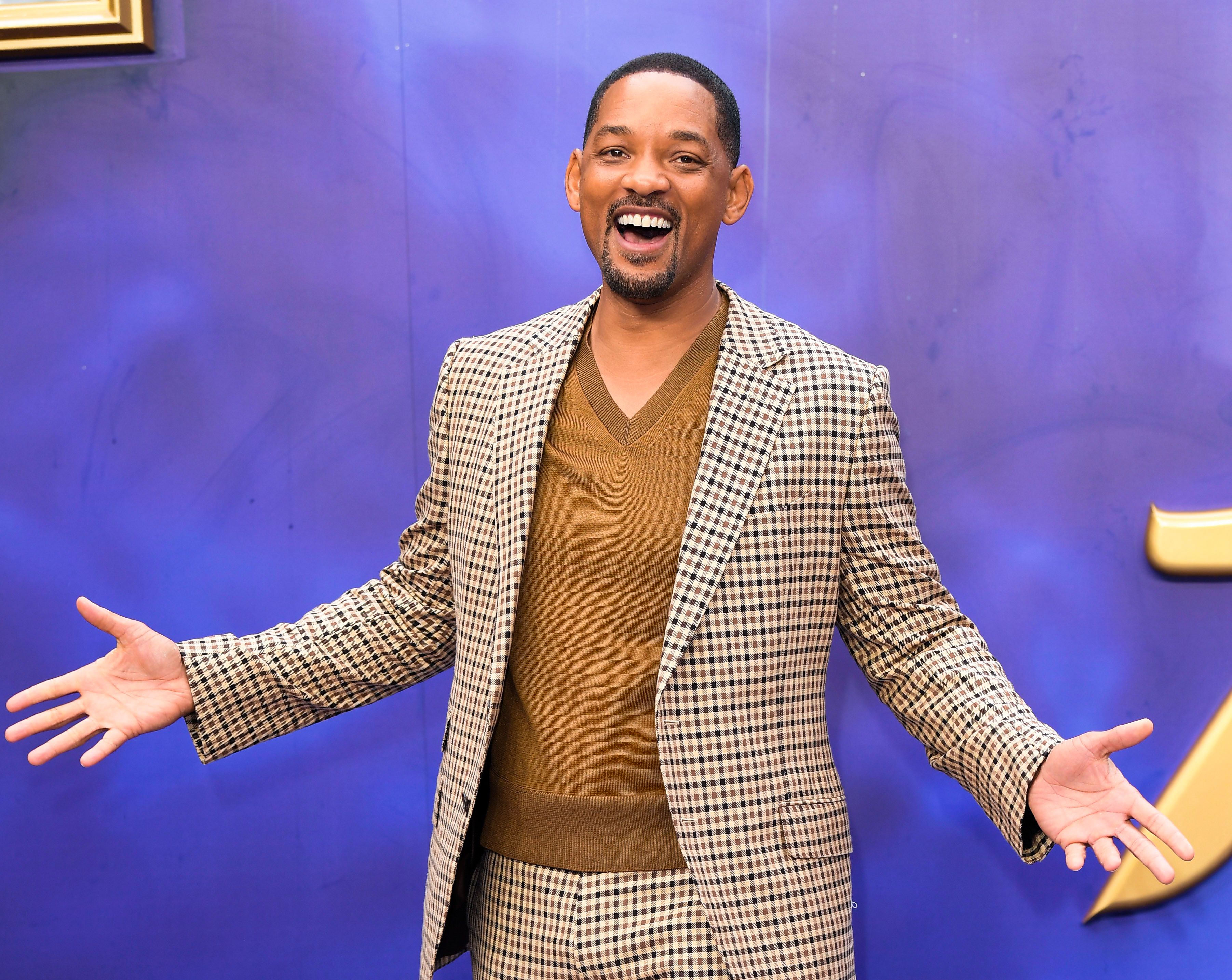 LONDON, ENGLAND - MAY 09: Will Smith attends the "Aladdin" European Gala at Odeon Luxe Leicester Square on May 09, 2019 in London, England. (Photo by Karwai Tang/WireImage)