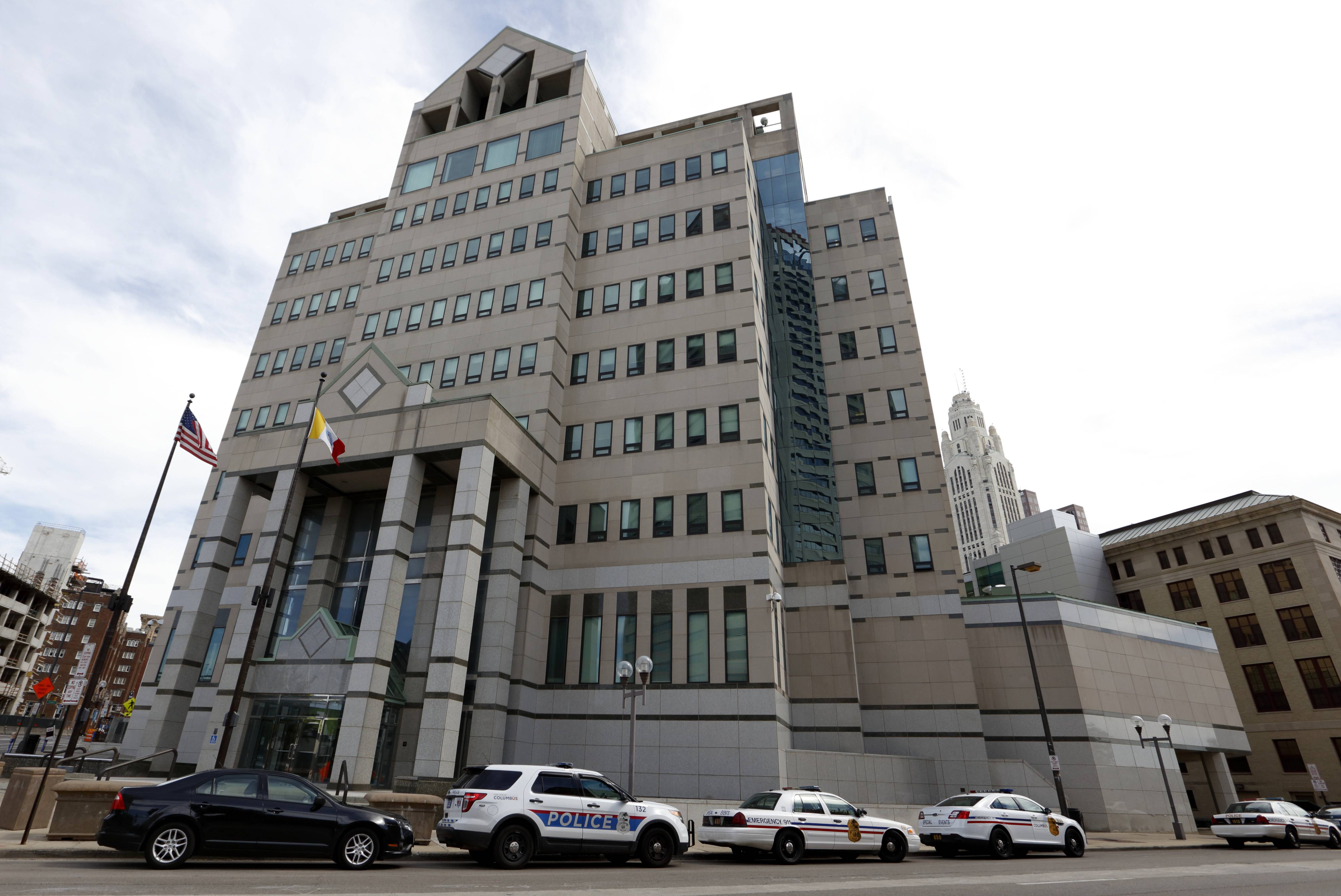 The Columbus, Ohio, Division of Police Central Headquarters is seen on September 15, 2016, in Columbus, Ohio.
An officer responding to reports of a robbery shot and killed a 13-year-old boy in Columbus, Ohio after he drew what turned out to be a BB gun, a type of air gun that shoots pellets, police said. The Columbus police department said it was investigating the death Wednesday night of Tyree King, the latest in a string of officer involved shootings that have fueled protests and national debate about policing tactics in US cities.
 / AFP / Paul Vernon        (Photo credit should read PAUL VERNON/AFP via Getty Images)