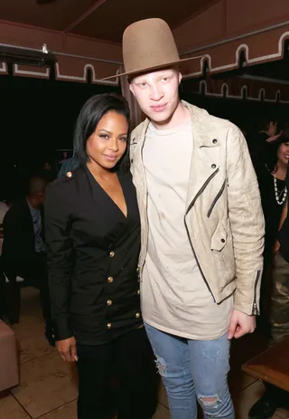 Pre-Turn Up - Christina Milian and model Shaun Ross pose for a quick pic before heading into the Angels on Earth bash at the Sunset Tower in West Hollywood.  (Photo: Rachel Murray/Getty Images for Gran Centenario Tequila)