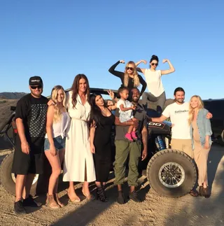 Desert-Chic - Caitlyn wore a simple maxi-length white shirt dress for a family Father's Day celebration in the desert. She teamed it with a tan belt and matching sandals.   (Photo: Caitlyn Jenner via Instagram)
