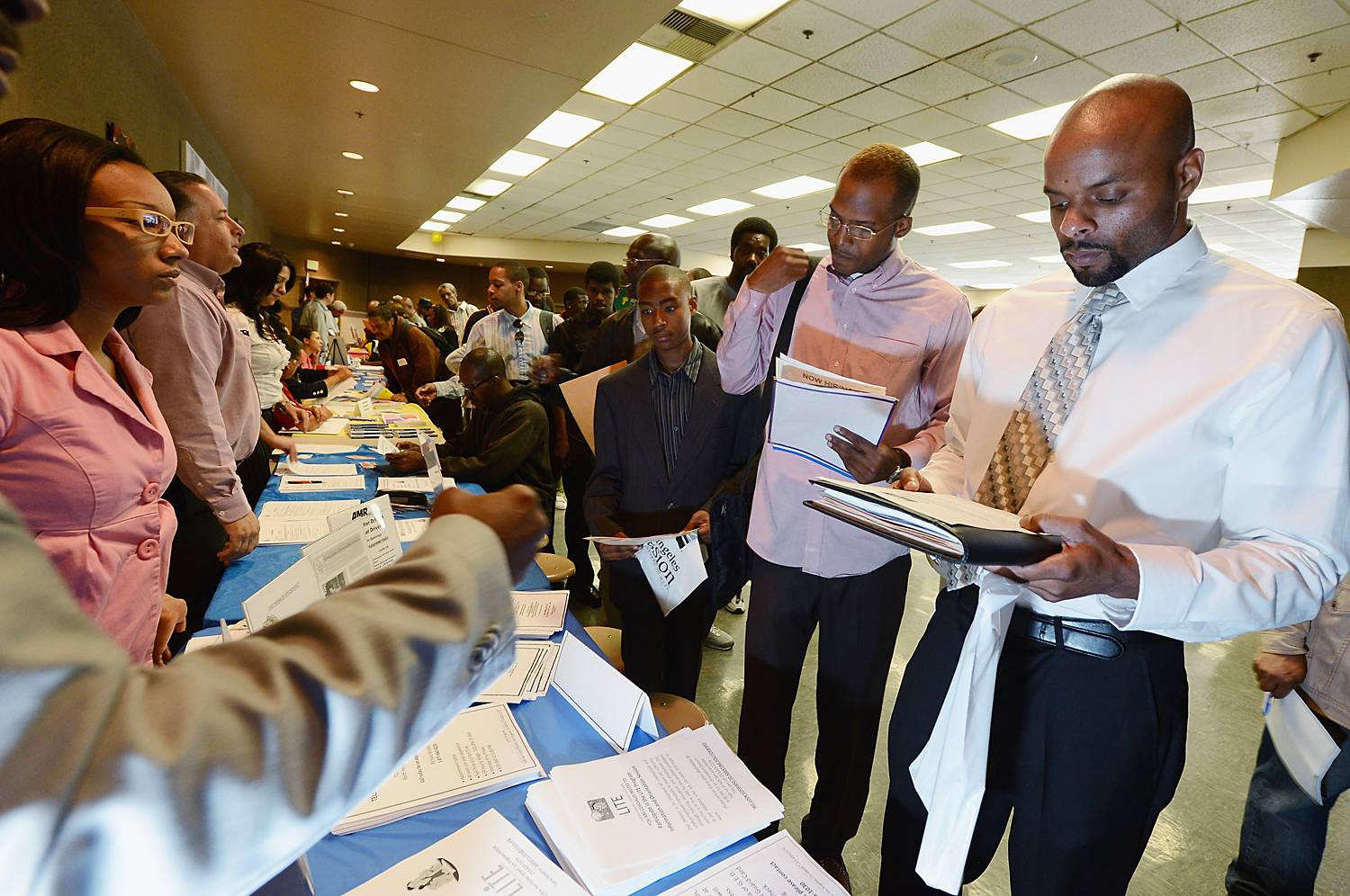 Unemployment Rates Go South&nbsp; - While President Obama tried to persuade voters last week that the economy will come back stronger, the latest unemployment figures&nbsp;— specifically in the Black community — presented a sharp reminder that there is still much work ahead. In May, Black unemployment rose to 13.6 percent from 13 percent in April. Nationally, unemployment rose slightly to 8.2 percent from 8.1 percent. (Photo: Kevork Djansezian/Getty Images)