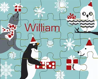 Arctic Pals Puzzle ($12.95) - Perfect stocking stuffer alert: Your nephew will love a puzzle with his name on it.&nbsp;  (Photo: Frecklebox)