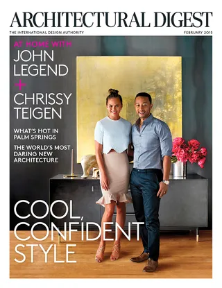 Chrissy Teigen and John Legend's Lovely Home - Chrissy Teigen and John Legend are on the cover of the February 2015 issue of Architectural Digest. The happy couple allowed the magazine to get snapshots of their beautiful Manhattan loft. &nbsp;  (Photo: Architectural Digest, February 2015)&nbsp;