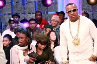 Clean - Yo Gotti on set at 106 &amp; Park. (photo by: Slim)