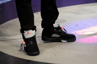 Be Like Mike - Terrence J shows off his new Air Jordan V's. (Photo: Fernando Leon/BET/PictureGroup)