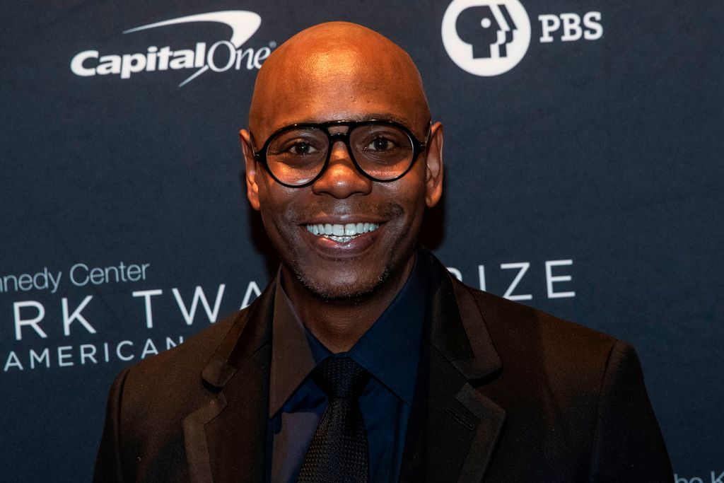 US comedian Dave Chappelle and recipient of the Mark Twain Award for American Humor arrives at the Kennedy Center for award ceremony on October 27, 2019 in Washington, D.C. (Photo by Alex Edelman / AFP) (Photo by ALEX EDELMAN/AFP via Getty Images)