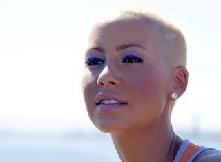 Natural beauty - Amber Rose glows in the sunlight.  (Photo: Moses Mitchell/BET)