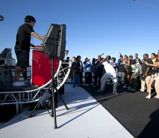 Time for DJ P to try to redeem his team. - His old-school set has some fans. (Photo: Moses Mitchell/BET)