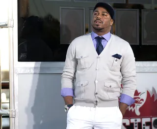 Just Blaze - Our host greets the DJs when they arrive and explains to them that they will be teaming up once again on this challenge in hopes of making it to the finals as one of the top two DJs for season two.  (Photo: Moses Mitchell/BET)