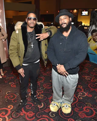 Atlanta Nights - Reality star Stevie J and producer Polow da Don checked out the Ride Along 2 screening in Atlanta.(Photo: Paras Griffin/Getty Images for Universal Pictures)