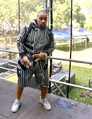 Game Time - Timbaland looks ready to rock at a rehearsal for Pitbull's New Year's Revolution in Miami.&nbsp;(Photo: JLN Photography/WENN.com)