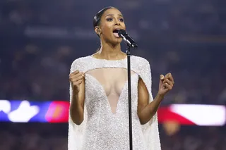 Sing It Loud - Ciara sang the &quot;Star Spangled Banner&quot; at the start of the 2016 College Football Playoff National Championship Game between&nbsp;the Alabama Crimson Tide and the Clemson Tigers.(Photo: Christian Petersen/Getty Images)