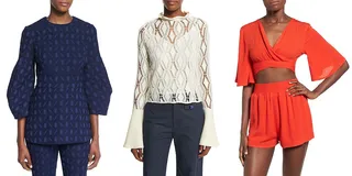 Fly Away - Looking to update your wardrobe? This new take on sleeves is extra fly and easy to work. By Kenrya Rankin(Photos from left: Lela Rose, See by Chloe, MISSGUIDED)