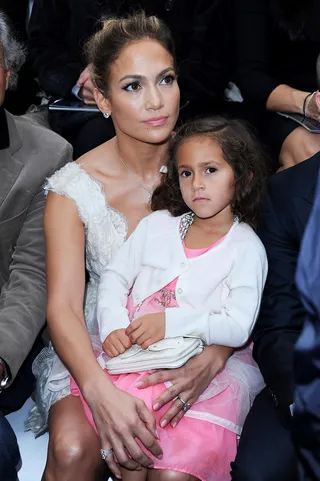 The Fashion Gene - Jennifer Lopez is seated front row with her daughter Emme at the Chanel Spring/Summer 2013 runway show during Paris Fashion Week at Grand Palais in Paris. (Photo: Pascal Le Segretain/Getty Images)