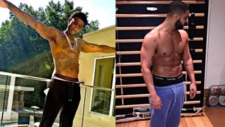 They both have been hitting the gym. - No words needed on this one.(Photos from left: Gucci Mane , Drake via Instagram)&nbsp;