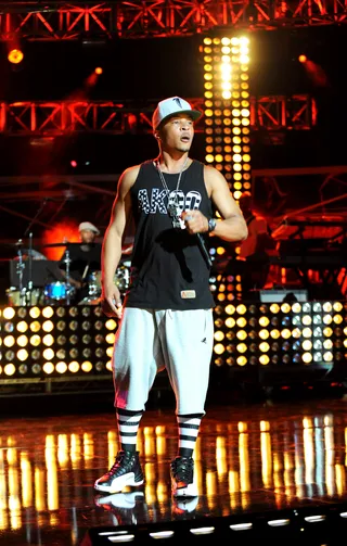 Swagger Like His - T.I. wraps up his rehearsal with a confident pose. Tune in on October 9 at 8P/7C to watch T.I. light up the Hip Hop Awards! (Photo: Chris McKay/Getty Images for BET)