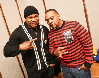 LL and Tim - LL Cool J and Timbaland at a cocktail party in Beverly Hills.(Photo: Marc Patrick/BFA/REX/Shutterstock)