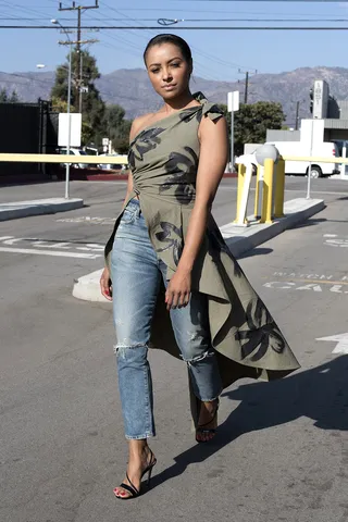 Where's Kat? - Kat Graham leaving Extra TV in Los Angeles after promoting her new film Where's the Money?(Photo: PacificCoastNews)