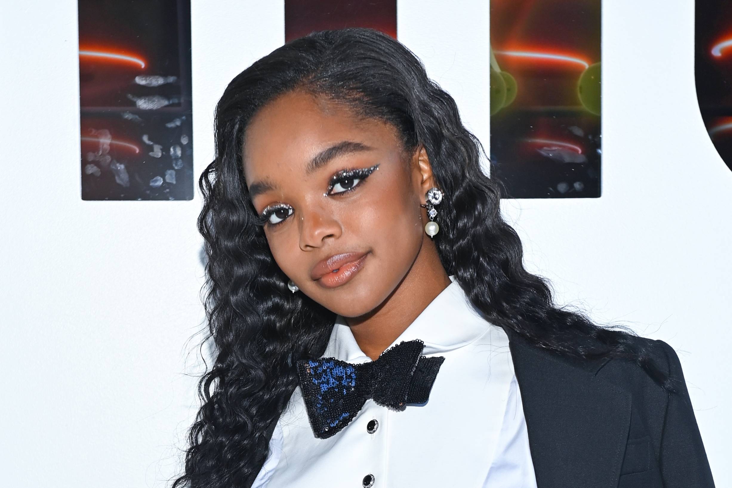 Marsai Martin attends the Miu Miu Womenswear Spring/Summer 2022 show as part of Paris Fashion Week on October 05, 2021 in Paris, France. 