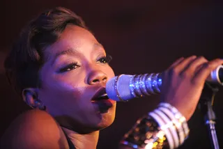 Estelle on Shooting “Break My Heart” Video With Rick Ross - “He was so sweet. He was such a gentleman and a really nice guy. We had to stand behind the infinity pool and the first thing he said was, ‘Baby, I got you.’ He was so nice and such a sweetheart about everything.”\r&nbsp;\r(Photo credit: Brad Barket/PictureGroup)