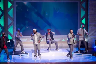 Keeping the Audience Satisfied - Naturally 7 hits the stage to perform their signature song &quot;Keep the Customer Satisfied.&quot;&nbsp;(Photo: Darnell Williams/BET)