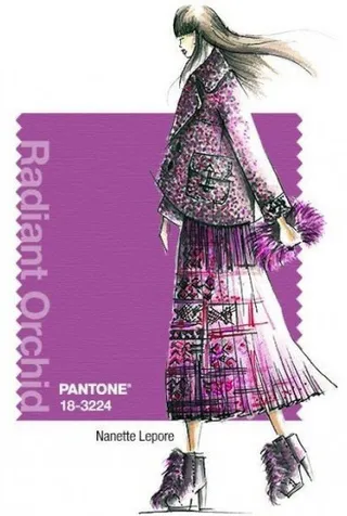 Radiant Orchid - The 2014 color of the year is still going strong in designs from everyone from Nanette Lepore to Kenneth Cole.&nbsp;  (Photo: Courtesy of Pantone)