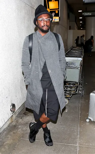 Sky High - Will.i.am arrives at Los Angeles International airport&nbsp;(LAX)&nbsp;to board a flight.&nbsp;(Photo: WENN.com)