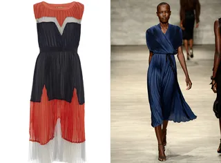 Jolie Moi Orange Multi Pleated Dress - You'll feel just like one of the models from Tome's runway show when you sashay to and fro in this adorably girly pleated dress.  (Photos from Left: Fernanda Calfat/Getty Images for Mercedes-Benz,&nbsp;Dorothy Perkins)
