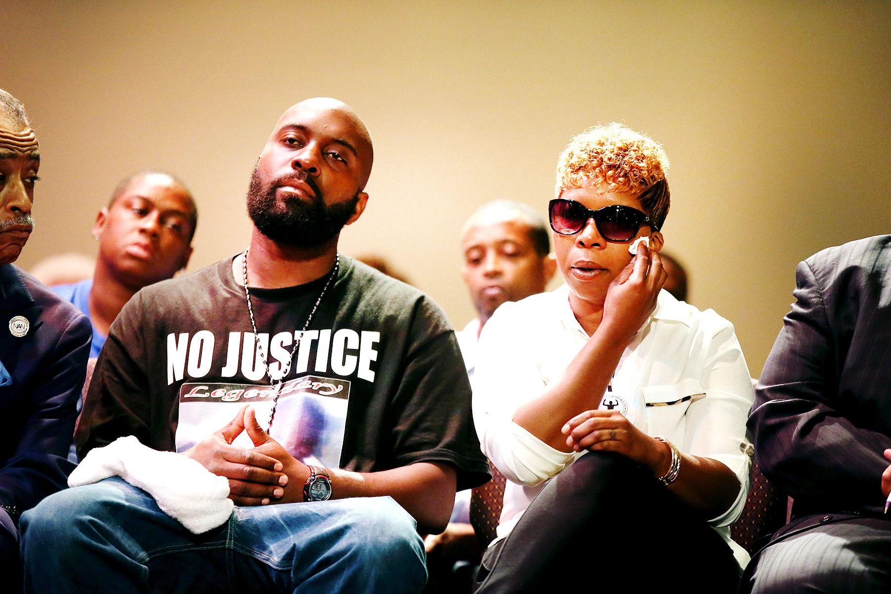 Family Files Civil Rights Lawsuit - The family of Michael Brown&nbsp;filed a civil rights lawsuit Thursday against the city of Ferguson in the wrongful death of their son. It has been eight months since Brown was shot and killed by Officer Darren Wilson.  (Photo: Scott Olson/Getty Images)
