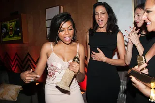 #Flawless - Taraji P. Henson celebrated her Golden Globe win at the star-studded after-party in Beverly Hills on Sunday night.(Photo: Jennifer Lourie Tapp/Getty Images)