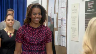 Lean In, Amy - The first lady had a&nbsp;highly rated appearance on the April 24 season finale of Parks and Recreation. FLOTUS played herself as she encouraged Leslie Knope (Amy Poehler’s character) to take a new job.&nbsp;