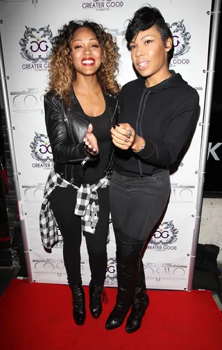 Sister Love - Meagan Good&nbsp;walks the red carpet with her sister La'Myia at the launch of the Greater Good Foundation in Los Angeles. (Photo: RA, PacificCoastNews)