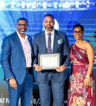 Carl Seaton with Derrick Johnson and Karen Boykin-Towns - (Photo: Gip III/Courtesy of the NAACP)