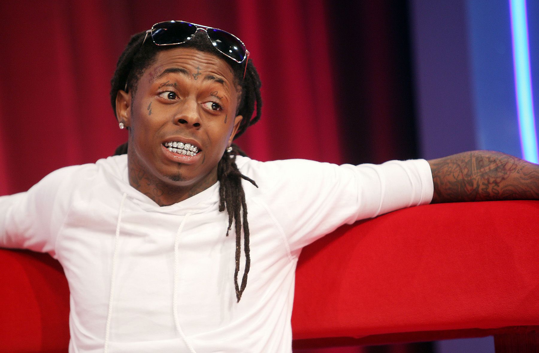 Weezy Announces the '08 BET Awards - The BET Awards are always one of the highlights of the year, so it was perfect to have Lil Wayne come through 106 and announce the nominees for the award show in 2008.(Photo: Scott Gries/Getty Images)
