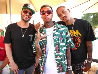 Tyga - Tyga and guests took in sights at The VELOCITY BLACK x 1 OAK / Up &amp; Down Desert Beach Club. (Photo: Matteo Prandoni /BFA)