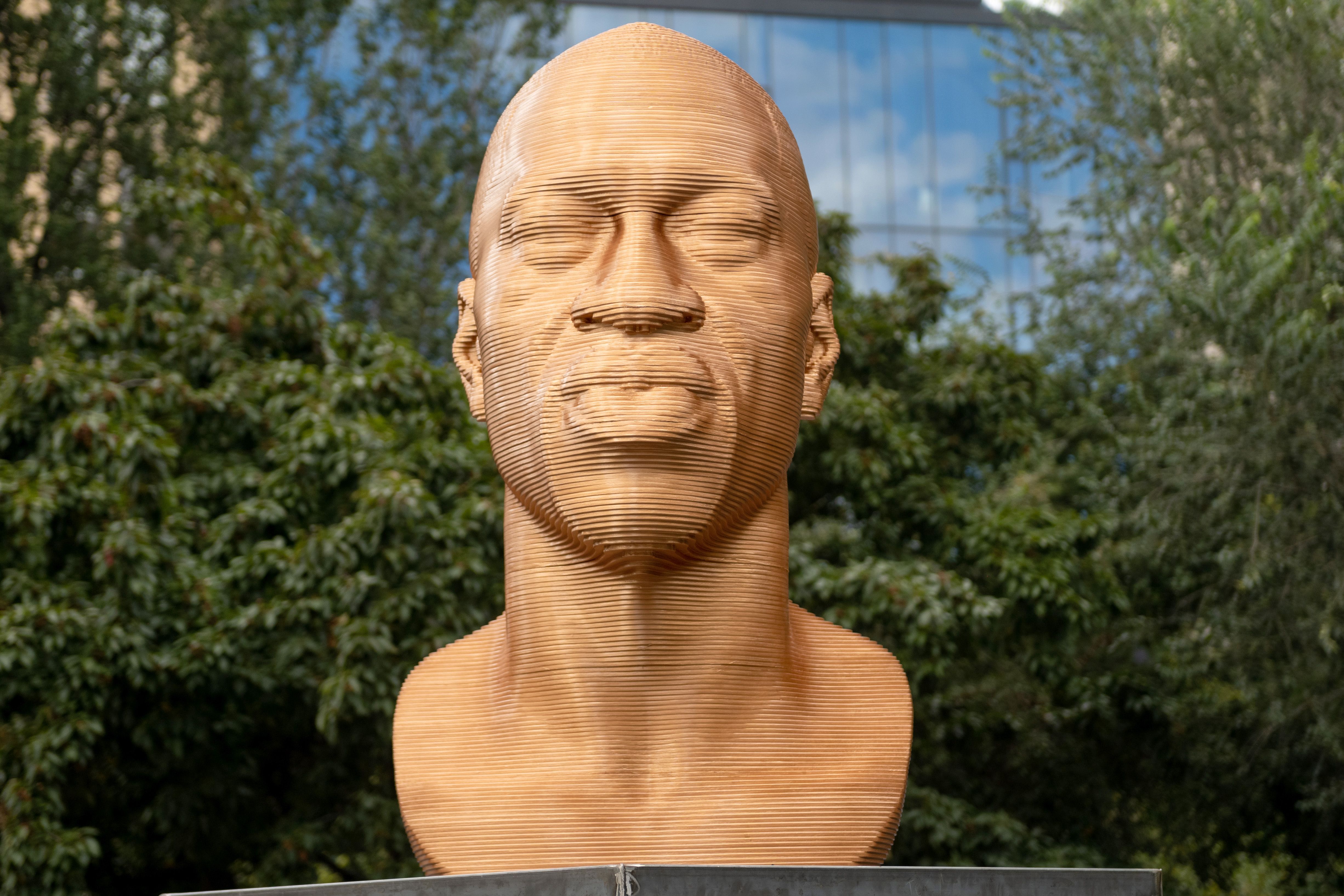 George Floyd sculpture on BET Buzz 2021