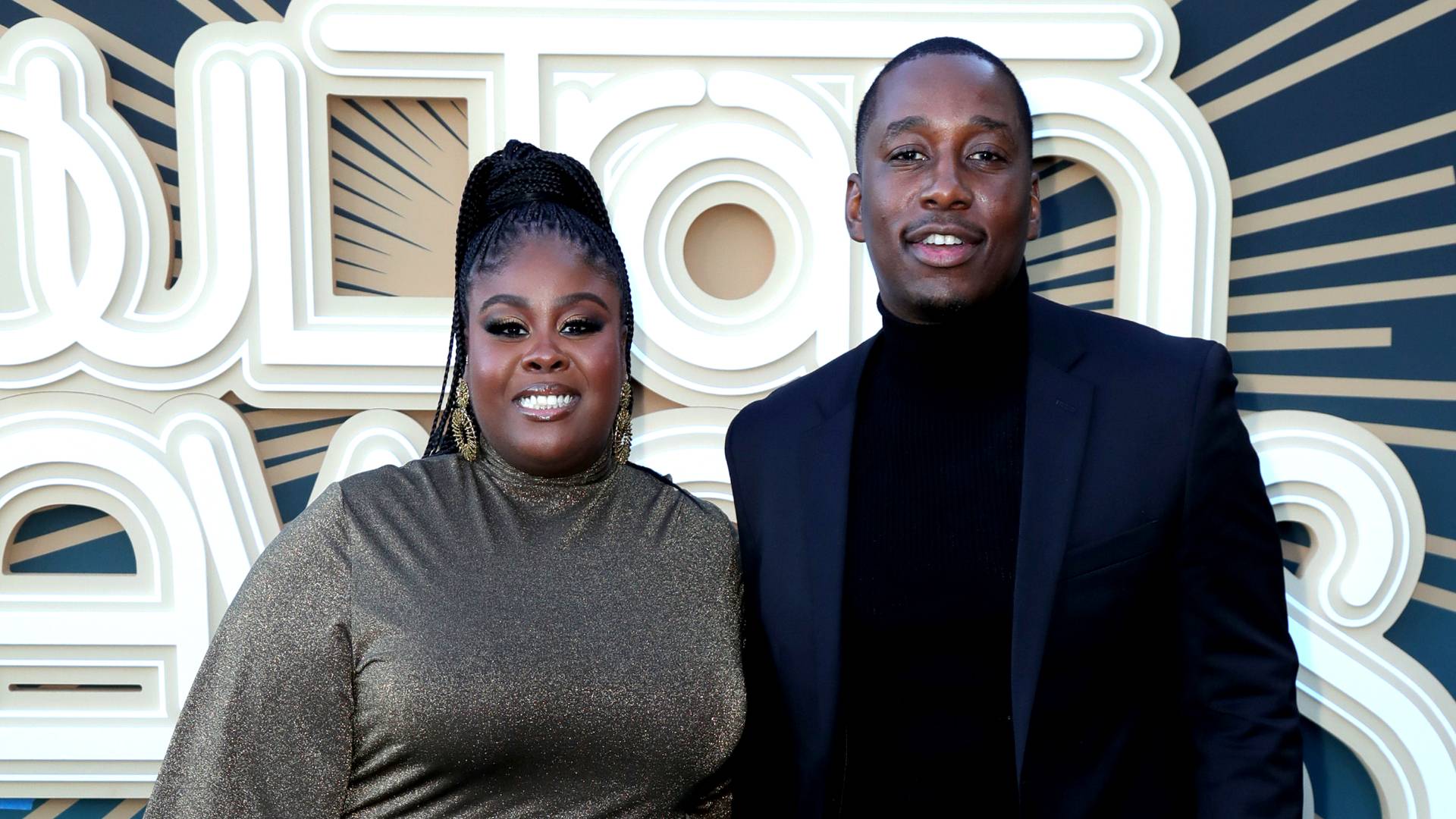 Raven Goodwin and Wiley Battle attend the 2019 Soul Train Awards presented by BET at the Orleans Arena on November 17, 2019 in Las Vegas, Nevada. 