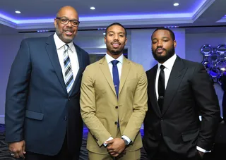 Suited and Booted - Creed star Michael B. Jordan kicked it with Donald L. Sparks and Ryan Coogler at the 40th Annual Los Angeles Film Critics Association Awards in Cali.(Photo: John Sciulli/Getty Images)