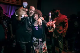 Busta Rhymes - Busta Rhymes and Malissa Mali Hunter raised a Courvoisier toast during the Pass the Courvoisier anniversary event at Tree Sound Studio in Atlanta. (Photo: 3 Little Digs)