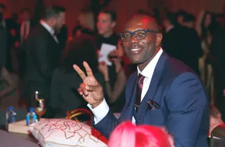 Peace - Terrell Owens was all smiles as he attended the Weinstein Company and Netflix Golden Globe Party in Cali.(Photo: Rich Polk/Getty Images for The Weinstein Company)