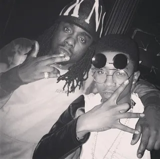 Lil Twist @liltwist - MMG's Wale and YMCMB's Lil Twist link up for a flick.(Photo: Lil Twist via Instagram)