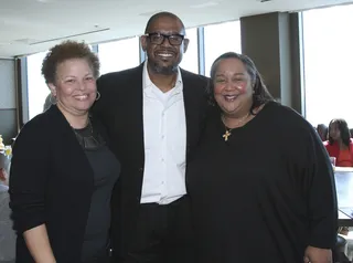 Celebration Hour - BET Networks CEO&nbsp;Debra Lee&nbsp;helps celebrate with double NAACP Image Award winner Forest Whitaker. The 52-year-old actor spent much of his time socializing with attendees.&nbsp;(Photo: Maury Phillips/BET Networks)