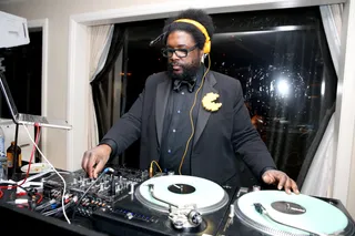 Manning the 1s and 2s - Questlove was on DJ duty at Amazon's Golden Globe Awards Celebration in Beverly Hills.(Photo: Rachel Murray/Getty Images for Amazon Studios)