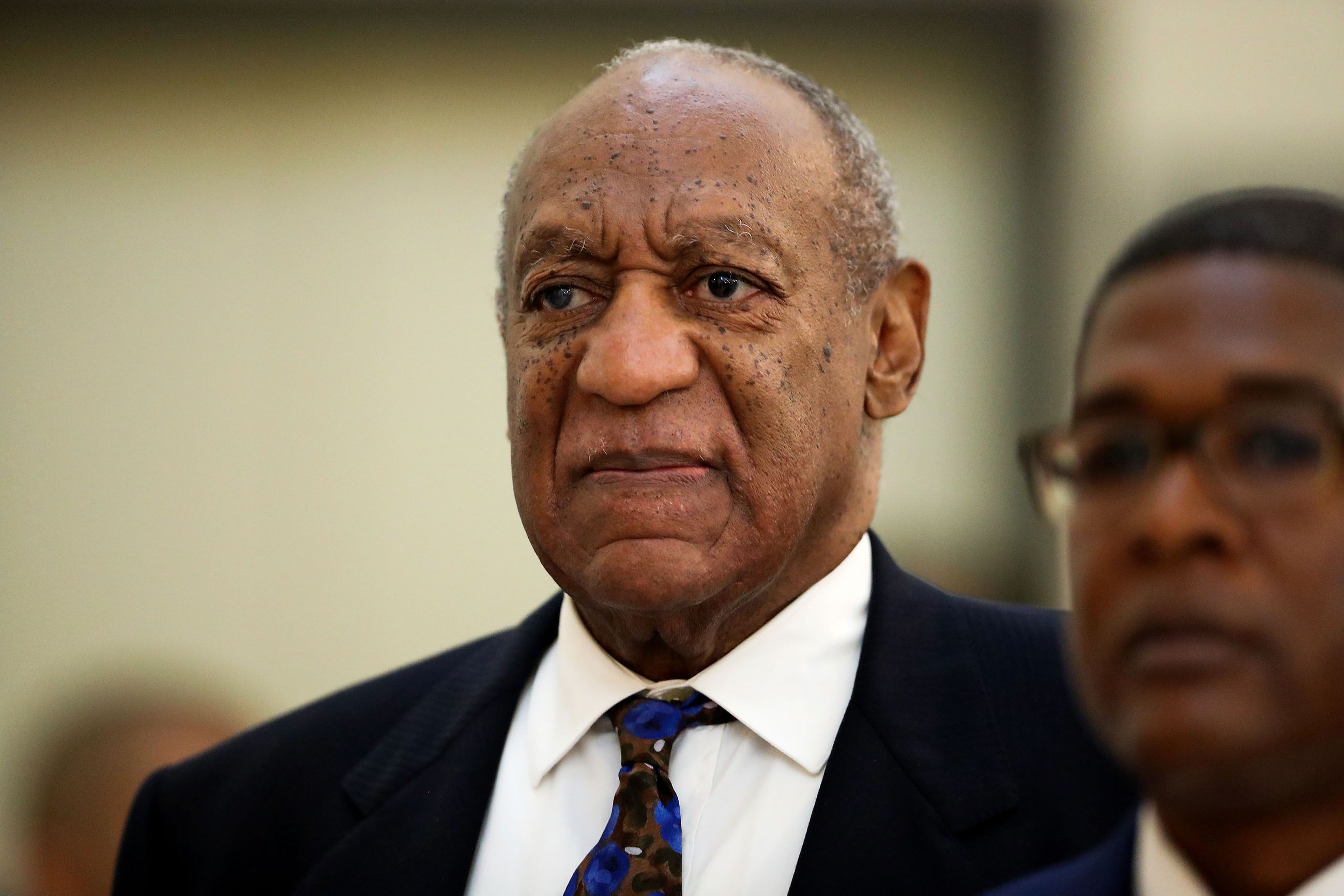NORRISTOWN, PA - SEPTEMBER 24: Actor and comedian Bill Cosby returns to the courtroom after a break with his spokesman Andrew Wyatt at the Montgomery County Courthouse, during his sexual assault trial sentencing in Norristown, Pennsylvania, U.S. September 24, 2018. (Photo by David Maialetti-Pool/Getty Images)