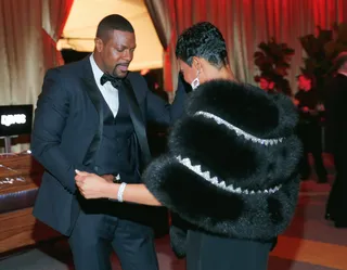 Step, Step - Chris Tucker and Cynne Simpson took the dance floor by storm at the Weinstein Company and Netflix Golden Globe Party.(Photo: Rich Polk/Getty Images for The Weinstein Company)
