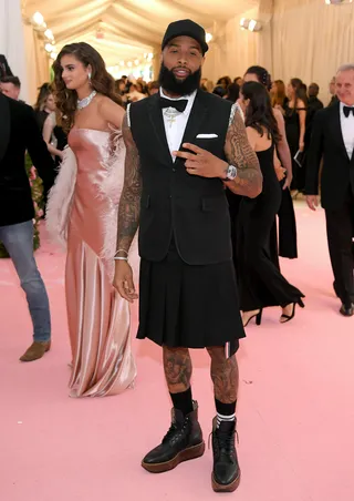 Odell Beckham Jr. in Thom Browne - (Photo: Neilson Barnard/Getty Images)&nbsp;