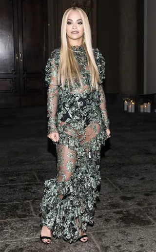 Fashion Girl - Rita Ora was on hand at Vogue Italy's Milan Fashion Week Cocktail Party in Italy.&nbsp;(Photo: IPA/WENN.com)