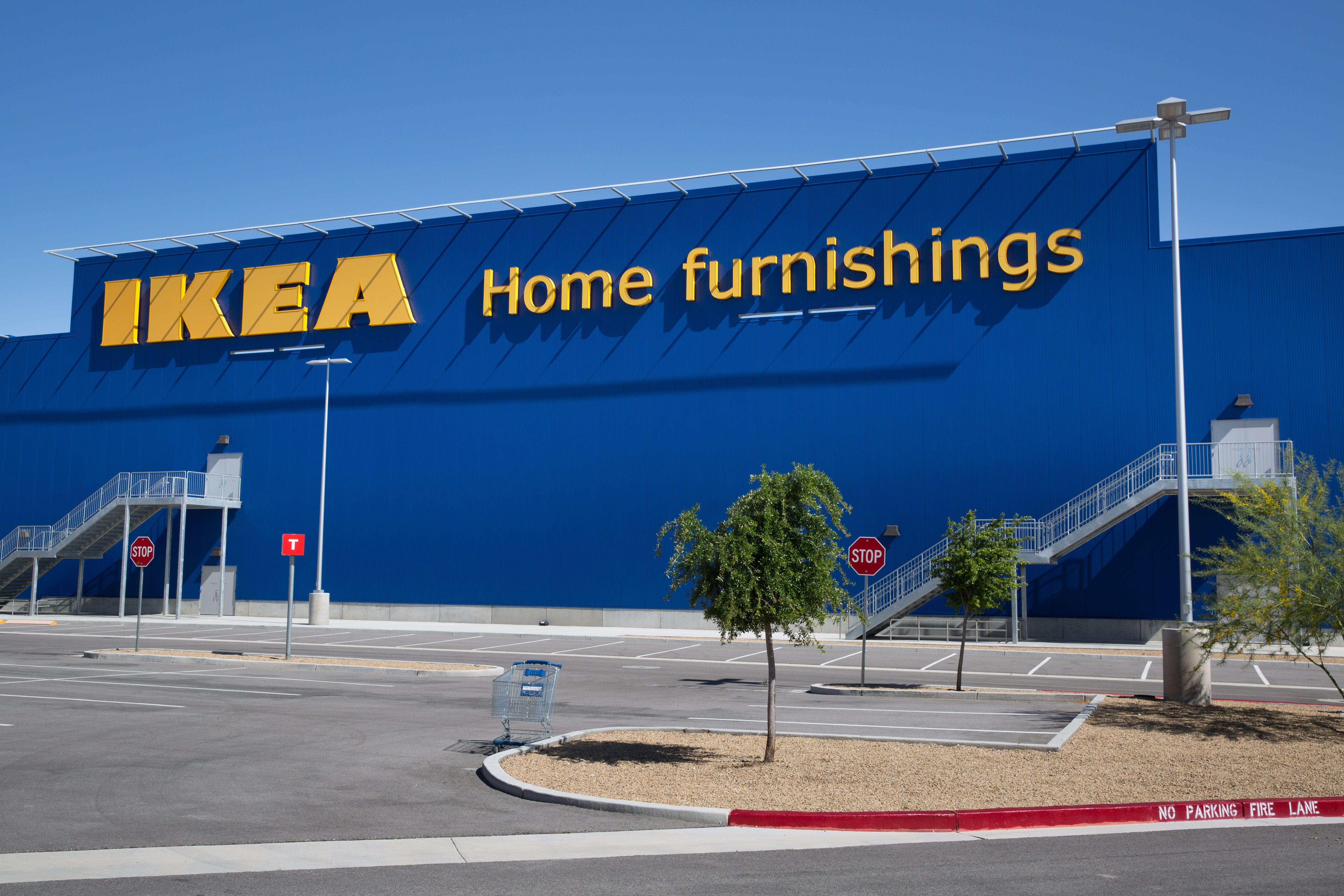 LAS VEGAS, NV - MAY 06:  The blue exterior of an IKEA home furnishings superstore is viewed on May 6, 2019 in Las Vegas, Nevada. As temperatures begin to heat up, millions of visitors from all over the world flock to this desert city to participate in a convention, and enjoy the live shows, the food, the gambling, and people watching. (Photo by George Rose/Getty Images)