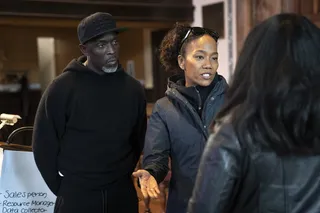 Actor Michael K. Williams helps spread awareness about lead paint in Baltimore. - (Photo: Nathan Bolster/BET)