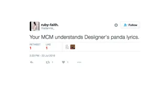 Knowing Desiigner lyrics is a quality a dream man must now possess. - &nbsp;(Photo: Ruby Faith via Twitter)&nbsp;